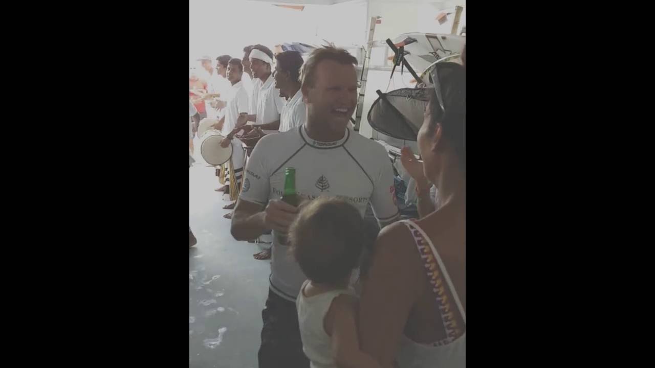 four seasons seychelles Taj Burrow celebrating after Champions Trophy win 2016