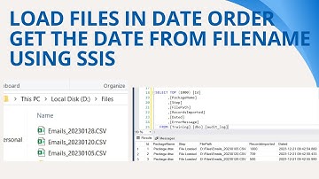 144 Load files in Date order get the date from FileName using SSIS