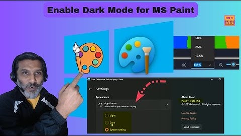 Enable Dark Mode for Microsoft Paint