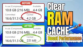 Is your Windows PC Slow? Clear RAM Cache and 🚀SPEEDUP Performance