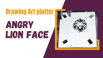Angry Lion Face | Drawing CNC Pen Plotter Full Video #srilanka #plotter #drawing #lion