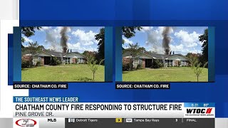 6 displaced, multiple pets pulled from house fire on Pine Grove Dr.