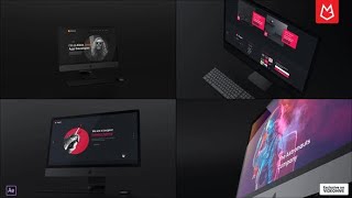 Dark Desktop Promo | Mockup Pack | After Effects Template