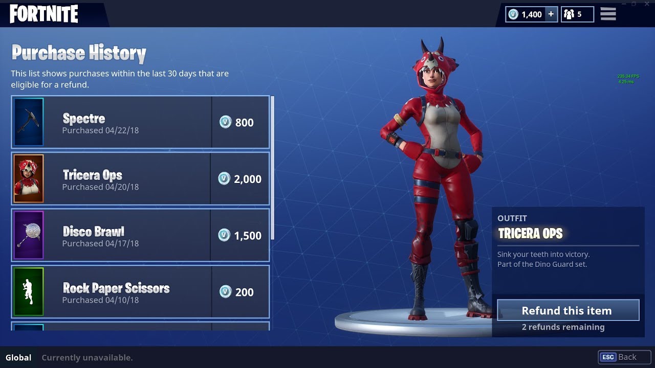 fortnite how to return skins for v bucks not clickbait - fortnite v bucks not showing