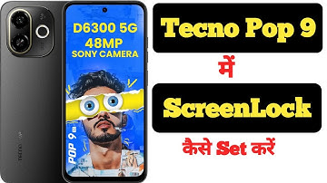How to set screenlock on Tecno Pop 9 || Tecno Pop 9 me screenlock kaise set kare ||