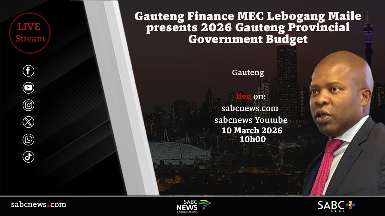 Gauteng MEC of Finance Lebogang Maile presents 2026 Gauteng Provincial Government Budget