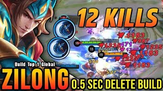 12 KILLS HYPER ZILONG Gameplay Top Global Best Build 2024 Mlbb