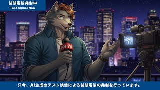 試験電波発射中