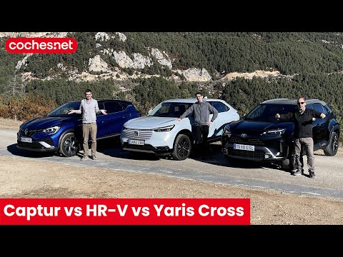 Comparativo SUV híbridos | Honda HR-V, Renault Captur, Toyota Yaris Cross / en español | coches.net
