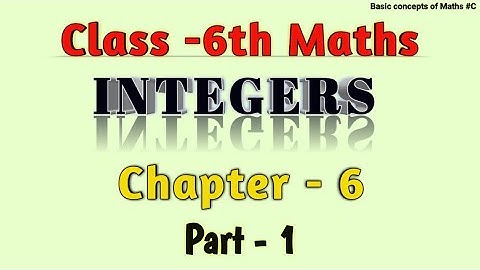 Class - 6th Maths | INTEGERS | Chapter - 6 | Exercise - 6.1 | QUESTIONS 1, 2, 3 | NCERT | Part - 1