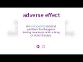 Adverse Effect | Words to Know, NCI Dictionary of Cancer Terms