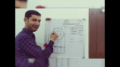 HOW TO DRAW HEXAGONAL NUT FRONT , TOP AND SIDE VIEW, ENGINEERING DRAWING