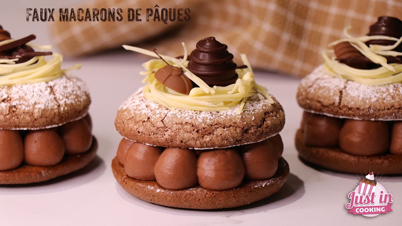 ❀ Recette de Faux-Macarons Nids de Pâques Tout Chocolat ❀