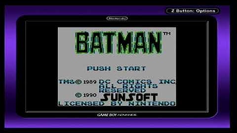 Nintendo Game Boy Batman: The Video Game Intro - Opening