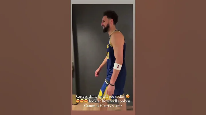 Canon Curry is adorable “Hello Klay Thompson” 😍😍😍😍