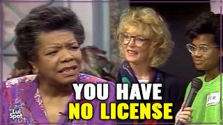 When dr. Maya Angelou checked a lady calling her by first name