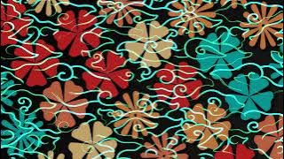BACKGROUND JAVANESE BATIK WITH DYNAMIC FLOWERS