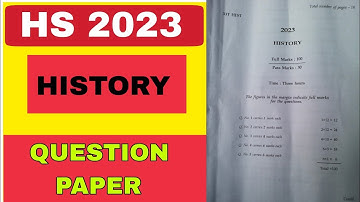 HS 2023 || History question paper || Ahsec class 12 ||