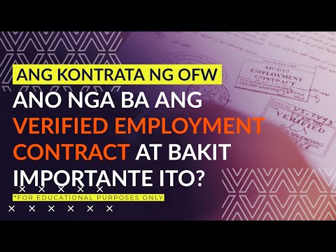 Video: Anong Mga Dokumento Ang Kailangang Ibigay Upang Magtapos Sa Isang Kasunduan Sa Trabaho