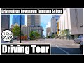 Driving from Downtown Tampa Florida to St Petersburg Florida | Howard Frankland Bridge 2021
