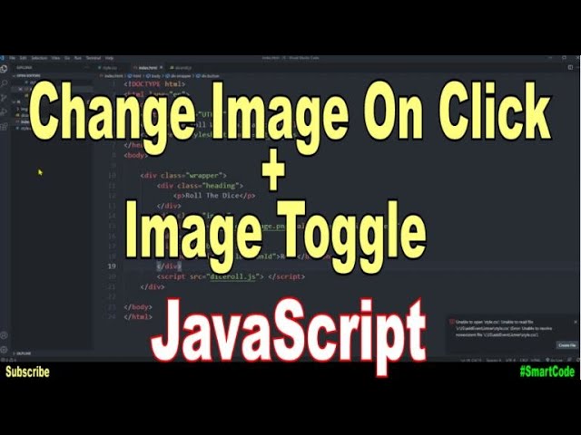 Change Image On Click + Image Toggle | JavaScript Project For Students | #SmartCode - YouTube Change Image On Click + Image Toggle | Javascript Project For Students | #Smartcode - Youtube