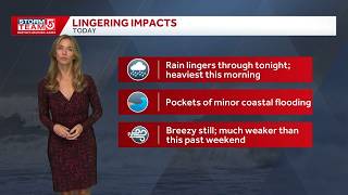 Video Lingering Rain Warmer Weather Mid-Week