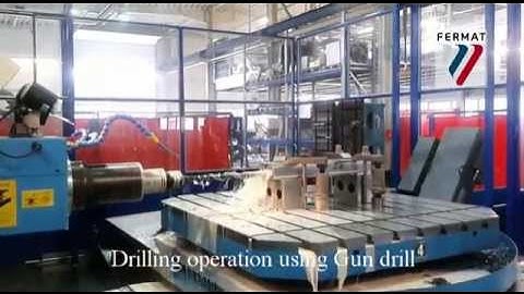 FERMAT Cross Table type Horizontal Boring Machine WFC10 CNC- Gun Drilling Operation