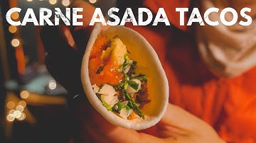 Camping Carne Asada (Steak) Tacos make your mouth happy!