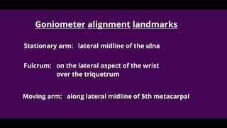 Range of Motion Measurement: Wrist Flexion