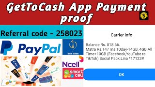 Get To Cash app payment proof | GetToCash app withdraw proof | Earn money online from home worldwide screenshot 3