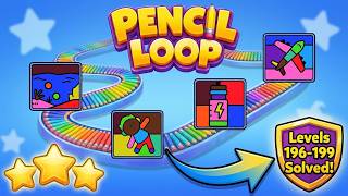 Pencil Loop Levels 196-199 Walkthrough & Solution | Rollic Games ✏️🧩
