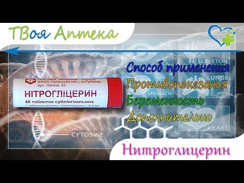 Нитроглицерин таблетки - показания (видео инструкция) описание, отзывы