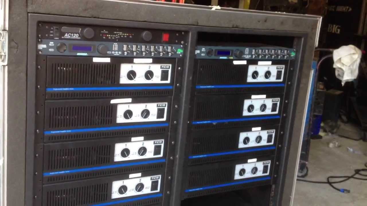 TCS Audio System 40,000 watts! Eight 3Way Cabs + Power Amps For