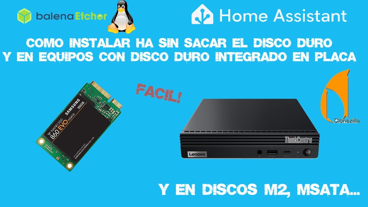 Como instalar Home Assistant en PC Genérico CON disco duro Integrado en ...
