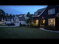 Night walk through north carolina neighborhoods with cicadas  nature sounds for sleep and study