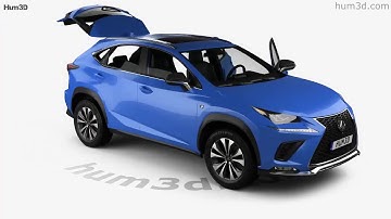 Lexus NX F sport with HQ interior 2020 3D model by 3DModels.org