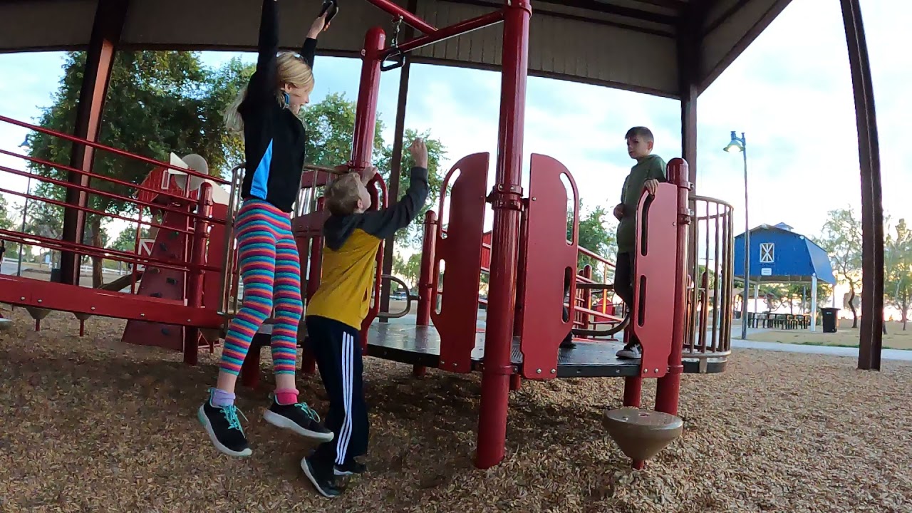 Climbing monkey bars -Tumbleweed Park, Chandler