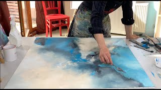 The Easiest Way Texture Painting  DIY  Abstract Acrylic Painting Techniques  Intuitive