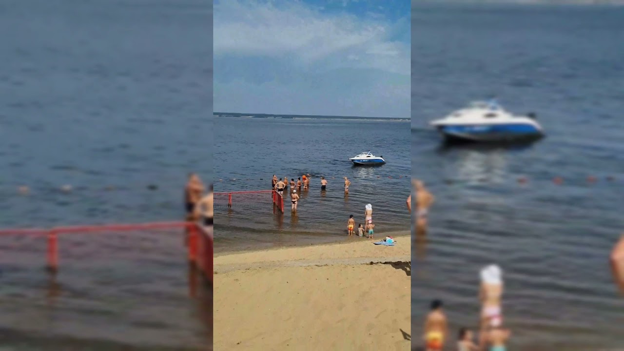 В Чебоксарах на пляже ищут человека: он ушел под воду - YouTube