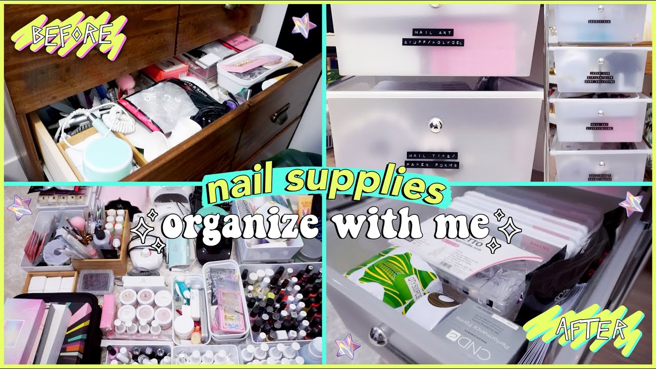 How I Organize My Nail Supplies  Affordable Nail Storage 