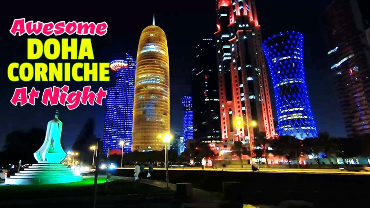 Doha Corniche at Night. Magnificent views…