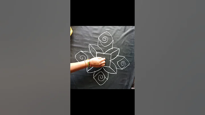 9×1 simple rangoli designs #freehandrangolis #indianart #easyrangoli#muggulu