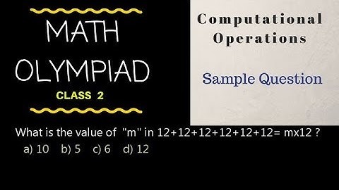 Sample question, Computational Operations, Math Olympiad, Grade-2
