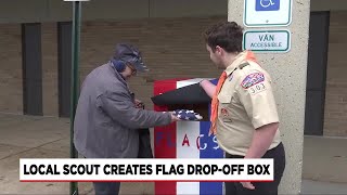 South Hadley Scout creates flag drop-off box for Chicopee