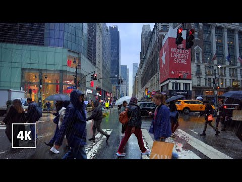 New York, Hoa Kỳ | Tour Đi Bộ Dưới Mưa 4K | 7 thg 4, 2023