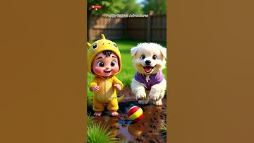 Puppy Baby Fun and Play Time #shorts #baby #cute #pet #cute #dog #puppy #commedyeffect #story #love