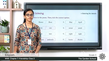 Grade 3 English WKB Chapter 7 Class 2 Friendship story Exercise