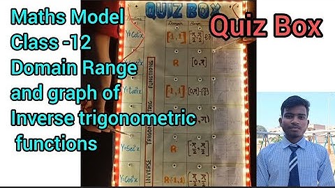 Quiz Box for Class 12 Mathematics ll Domain range and graph of inverse trigonometric functions