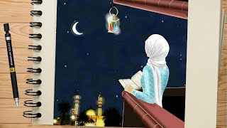 how to draw ramadan pictures | Drawing the Ramadan | drawing ramadan | how to draw ramadan kareem