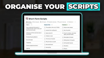 How to Organise your Video Scripts with Notion + FREE TEMPLATE!